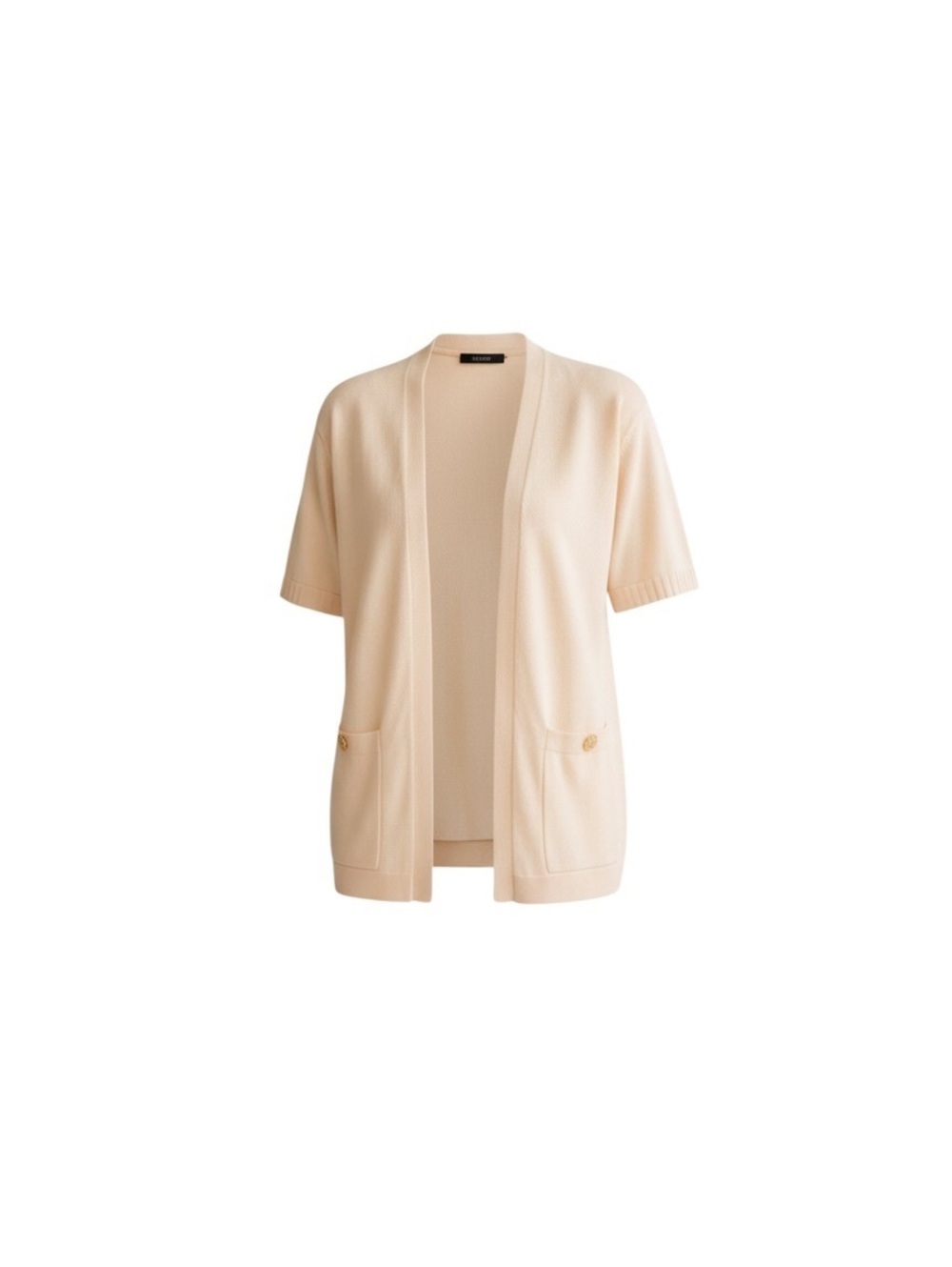 St. John Ivory Knit Open-Front Cardigan